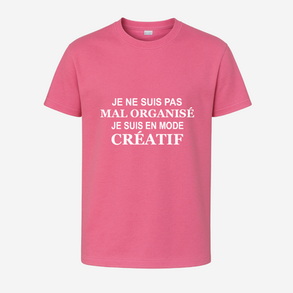 "Je ne suis pas mal organisé, je suis en mode créatif"