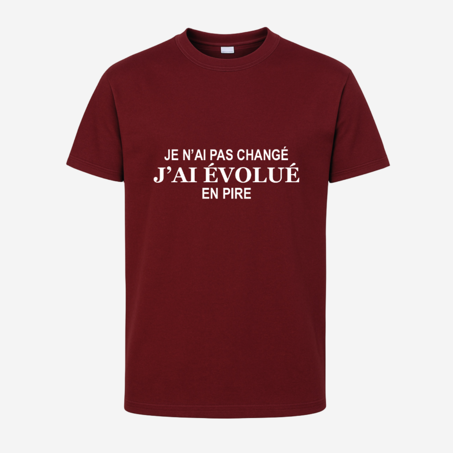 "Je n'ai pas changé, j'ai évolué en pire"