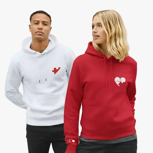 Lot de 2 hoodies couple personnalisés