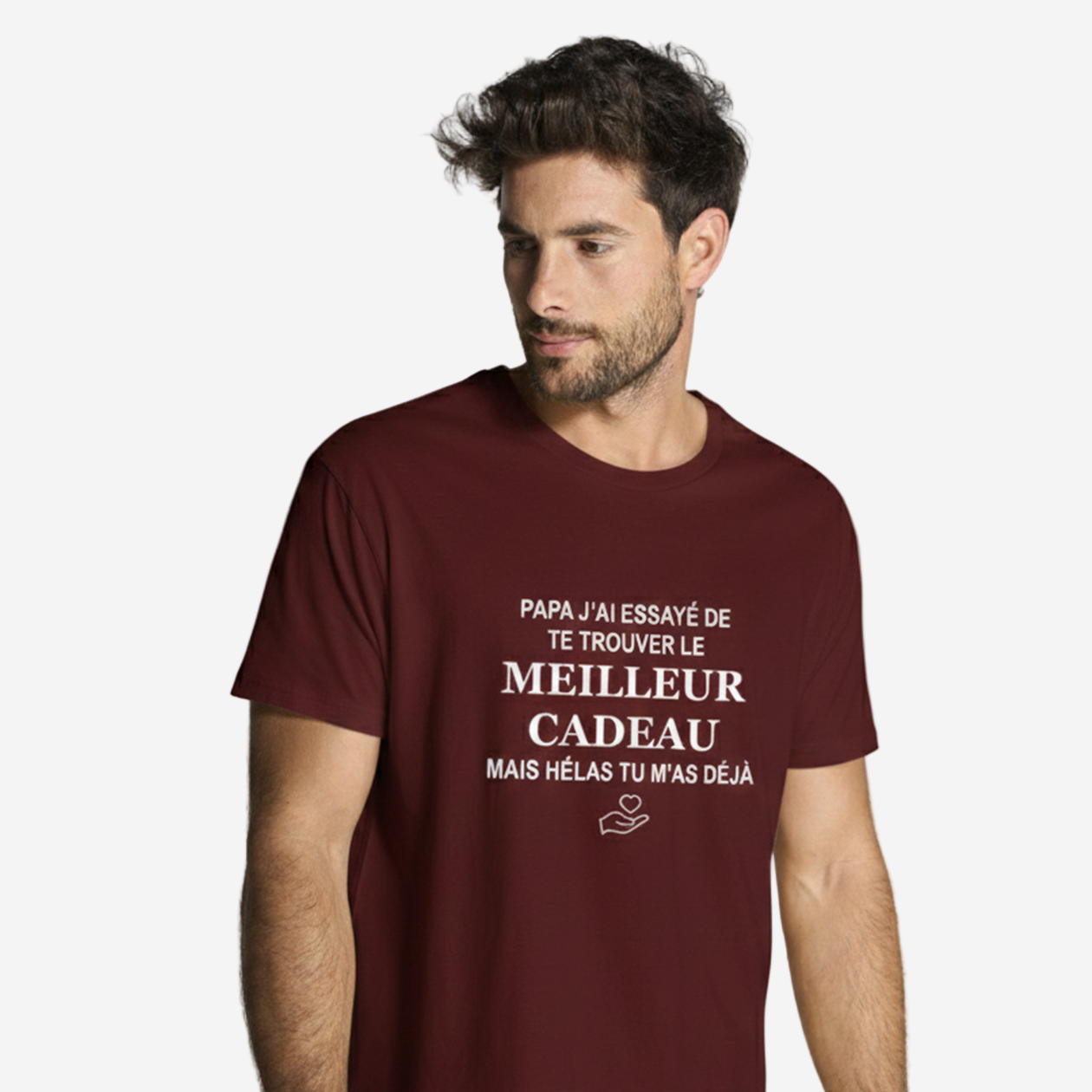 "Papa/maman j'ai essayé de te trouver le meilleur cadeau, mais hélas tu m'as déjà"